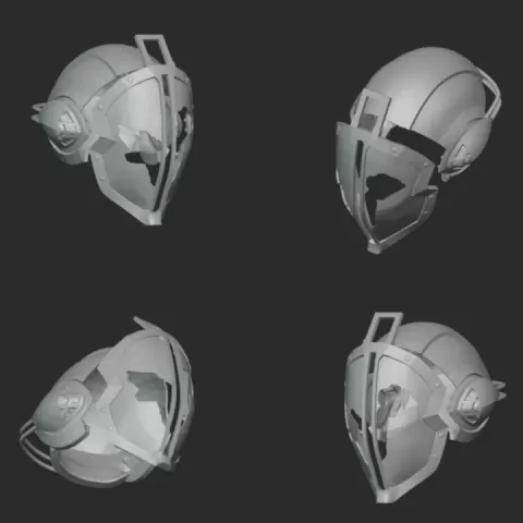 Dj Cyber Knight Mask Stl File | Dj Cyber Knight Mask Digital File by Adam Kakolewski
