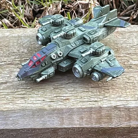 Hondura 100 T gunship, mechs, miniatures, wargaming, 6mm , tabletop games by Rod Genardini