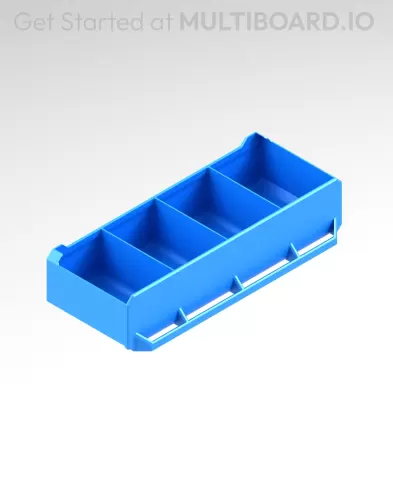 4x1x1.5 LU - Grid Divided - MultiBin Simple Drawer