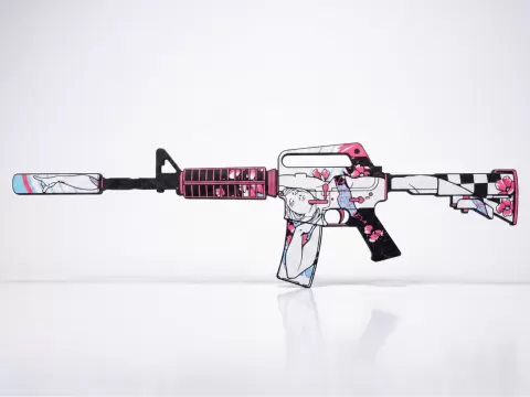 M4A1-S | Vaporwave - 3D Printed Wall Art