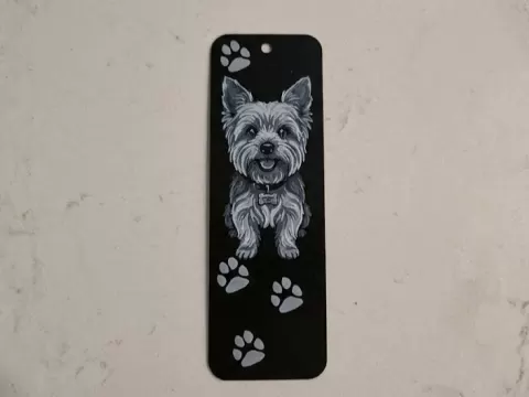 Hueforge Yorkie Bookmark