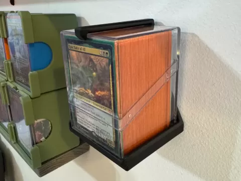 Clear deck box wall holder