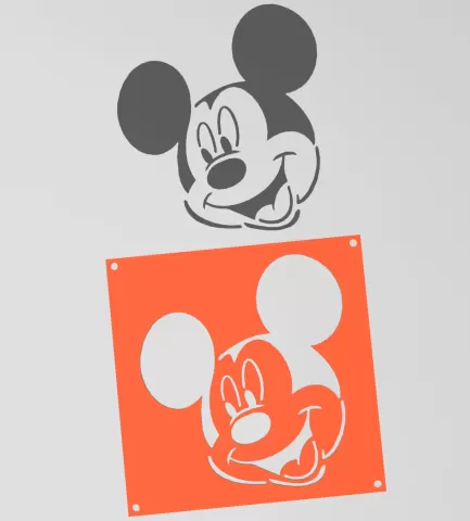 Disney characters stencil - Mickey Mouse