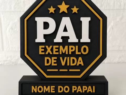Pai – Exemplo de Vida | Troféu Personalizado