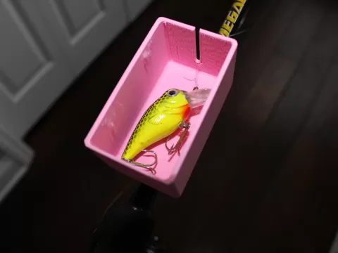 Fishing rod lure hook box
