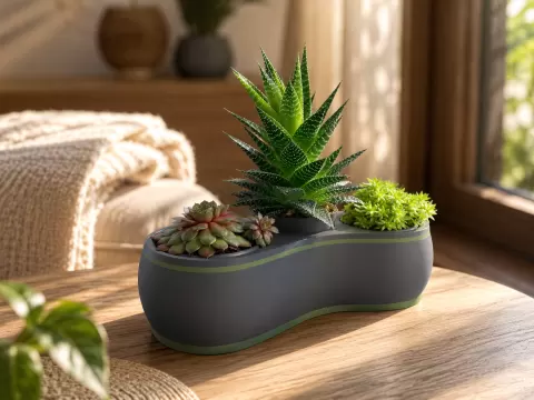 Moderner 3er Pflanzentopf | 9 cm Modern Elegant