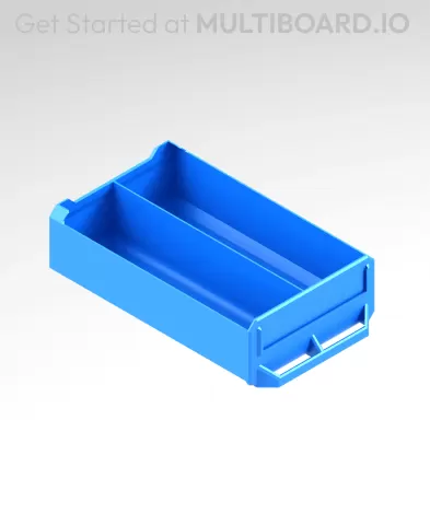 2x1x3 LU - Labelled - Column Divided - MultiBin Simple Drawer