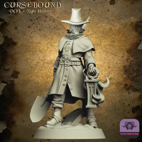 Cursebound Vol.1 - Night Hunters - Korvath the burier of truths by Sultry Miniatures