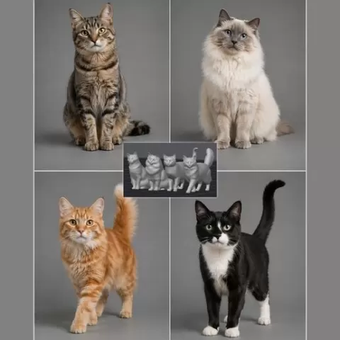 Scale Cat Figure