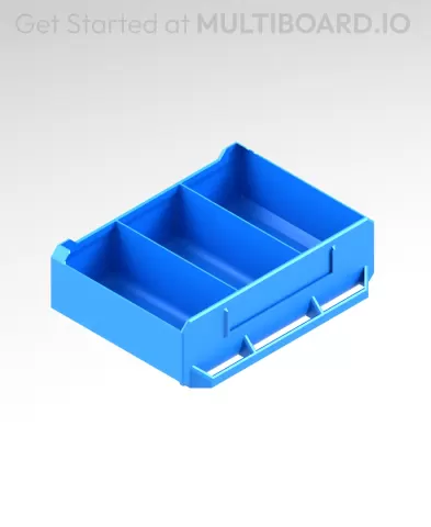3x1x2 LU - Labelled - Column Divided - MultiBin Simple Drawer