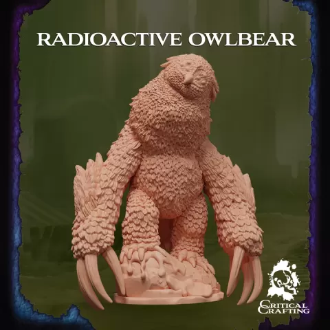 Radioactive Owlbear STL by Dillon Olney