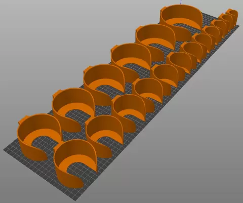 Multiboard bottle holders with open bottom in various sizes