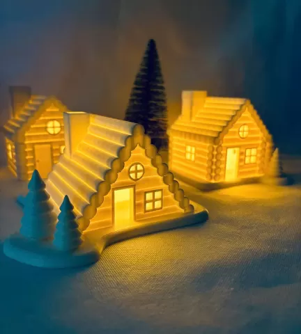 Log Cabin Tea Light Holder