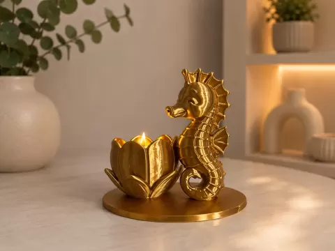 Seahorse Led Tealight Holder