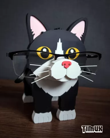 TUXEDO CAT GLASSES HOLDER