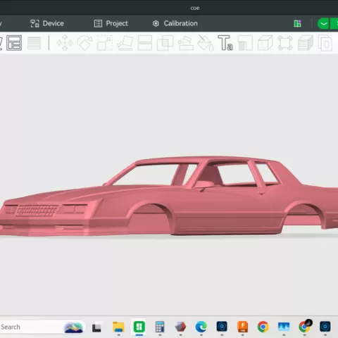 1986 Chevrolet Chevy Monte Carlo, detailed scale hollow model, shell body, many uses, resin, fdm , print, stl file
