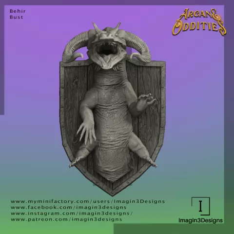 Pre-Supported Behir Bust by Imagin3Designs