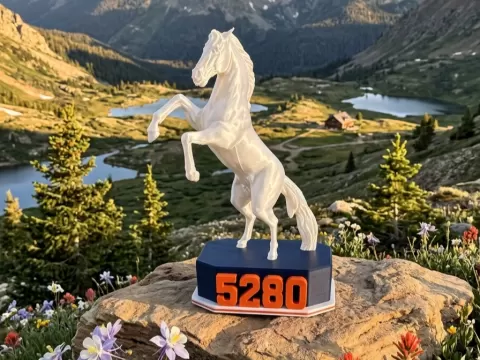Mile High Denver Bronco's Buckey The Bronco Statue