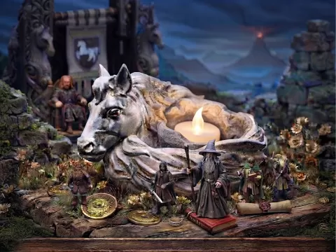 Bougeoir led 4cm gris poil Meharas LOTR