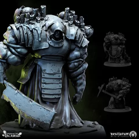Infested Knights x3 | Church of the Acarid | Parasites by Bestiarum Miniatures