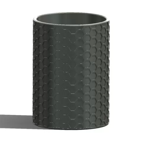 Honeycomb mesh pencil cup - 3d model