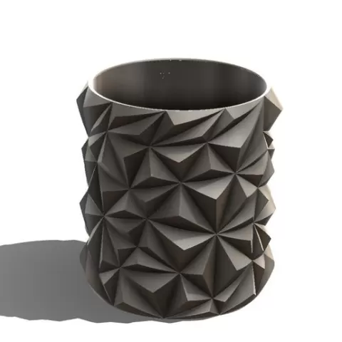 Triangular shape pencil cup - 3d model