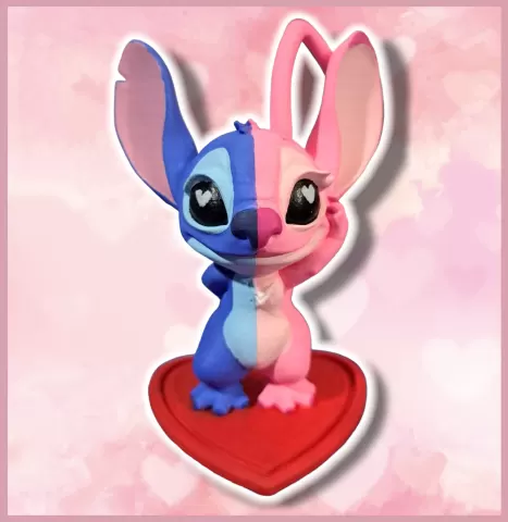 Valentines Stitch and Angel