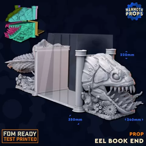 Eel Book End (updated) by Mammoth Props