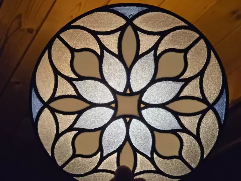 Stained Glass Gothic Rose Window