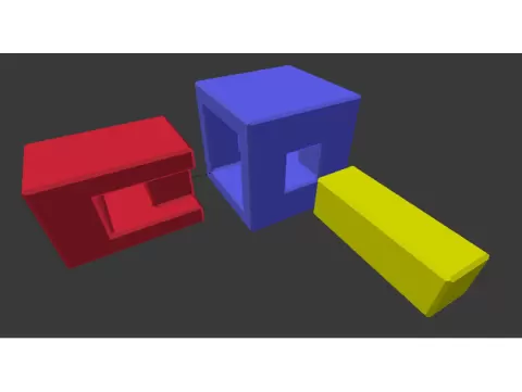 puzzle cube simple, needs supports