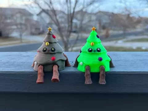 Teal Cat Creative Tree Dude