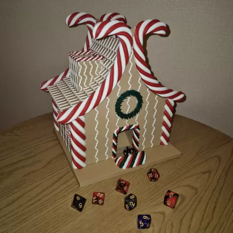 Gingerbread House Dice tower assembly kit
