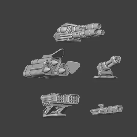 Gaslands Missile Launcher Weapon Set STL – 3D Printable Upgrade for Vehicular Combat Tabletop Gaming by Michael Crossman