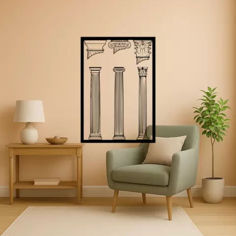 The Statue of Liberty The Statue Of Liberty Pillar Wall Art Framed