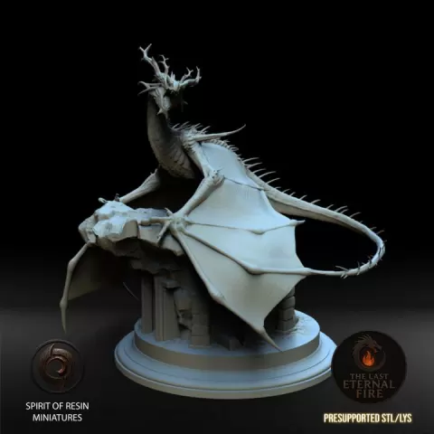 Vaeryon, the Ashen Warden Dragon by Spirit of Resin Miniatures