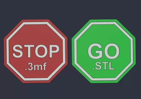 STOP .3mf - GO .STL