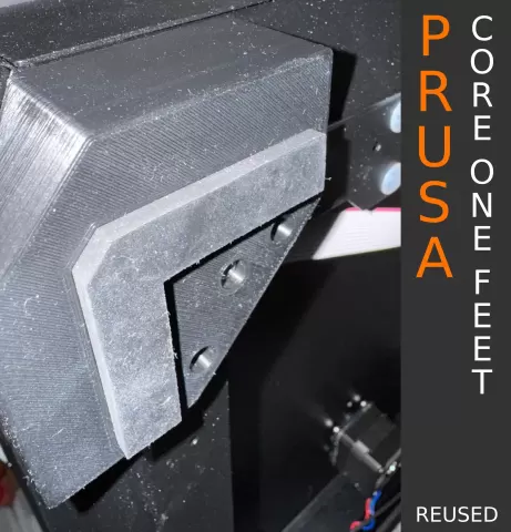 Prusa Core One Feet v2 - Prusa rubber feet reuse