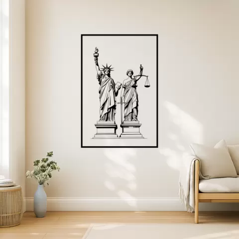 The Statue of Liberty The Statue Of Liberty Broken Shackle Wall Art Framed