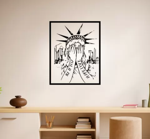 The Statue of Liberty The Statue Of Liberty Broken Chain Wall Art Framed