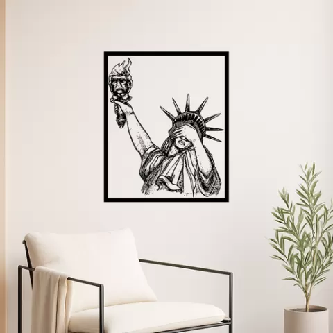 The Statue of Liberty The Statue Of Liberty Broken Chain Wall Art Framed