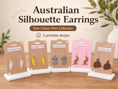 Australian Wildlife Silhouette Earrings