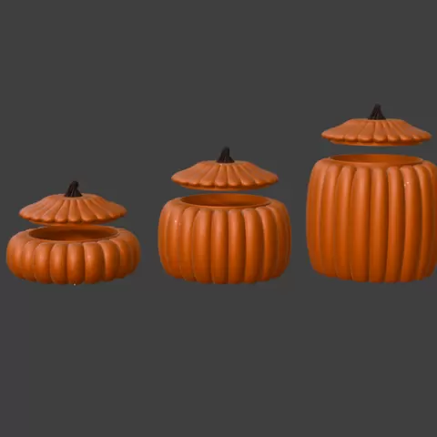 Pumpkin Jars with Lids