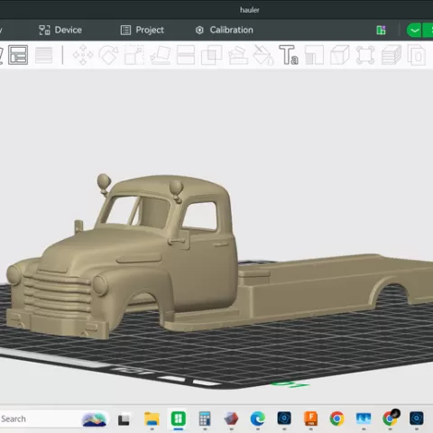 1953 Chevrolet Chevy Car Hauler chevy, 3100, scale model, hollow shell body, hollow cab, rc trucks, scale build, resin or fdm , stl file