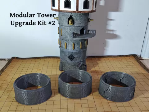 DnD Modular Wizard Tower - No Windows Levels Kit
