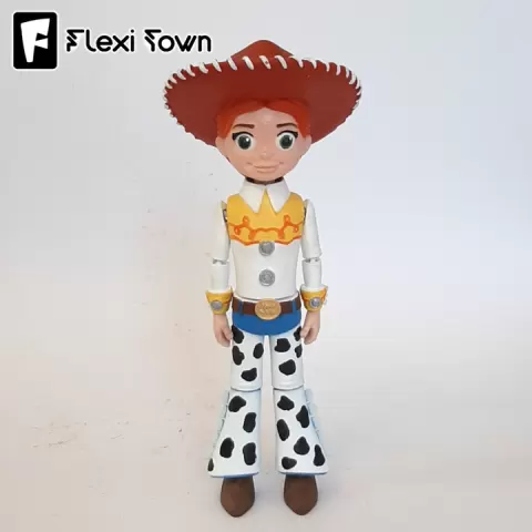Flexi Jessie, Toy Story Collection, Articulated fidget figure, 3mf included by Flexi Town