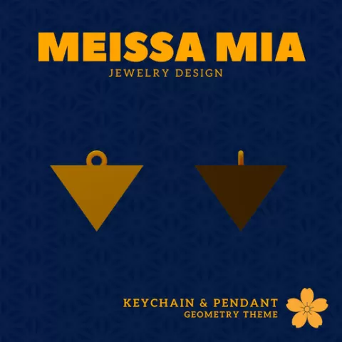 01. Square Pyramid Keychain – 29. Johnson Solids Pendant and Keychain - 3D Print File for Geometric Keychain & Pendant - Girl's Fashion Accessories