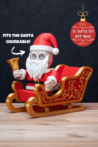 Santa's Sleigh - Christmas Kit | No Supports, No AMS, No Glue