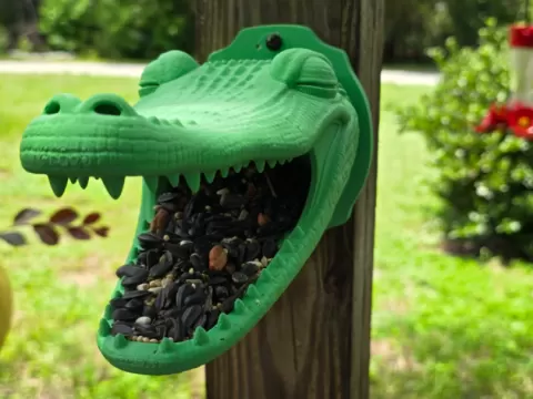 Alligator Bird Feeder | Hanging Feeder