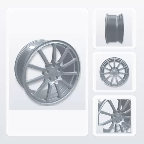 STR Wheel Rim STR37 - 3D Scan OBJ Reference Model