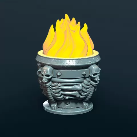 LED Skeleton Brazier by Moonshine Miniatures